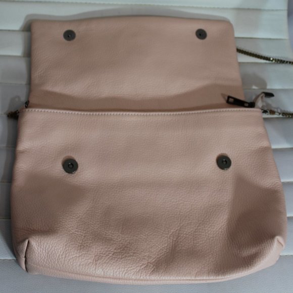 Borse In Pelle Genuine Leather Italy Crossbody bag Peach Made in Italy 13"x10" - Picture 8 of 11